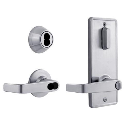 QCI251E626NR8478SLC Stanley QCI200 Series Standard Duty Interconnected Double Locking Prepped for SFIC with Sierra Lever in Satin Chrome Finish
