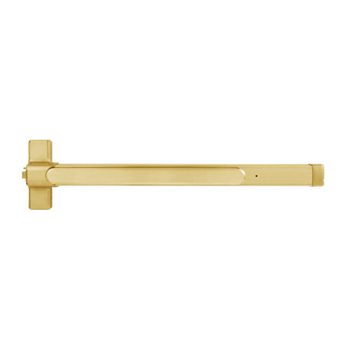 QED112X-36-605-LC Stanley QED100 Series Heavy Duty Rim Cylinder Dog Exit Device in Bright Brass Finish