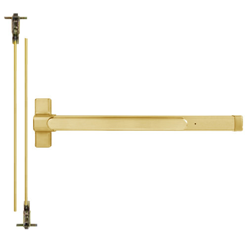 QED124LR-36-8-605 Stanley QED100 Series Heavy Duty Concealed Vertical Rod Hex Dog Exit Device in Bright Brass Finish QED124LR-36-8-605 Stanley QED100 Series Heavy Duty Concealed Vertical Rod Hex Dog Exit Device in Bright Brass Finish