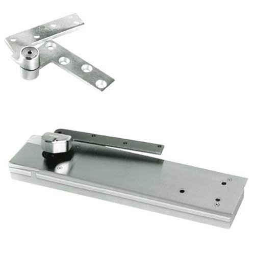 F5104NBC-1-1/2OS-LCC-LH-618 Rixson 51 Series 1-1/2" Offset Hung Shallow Depth Floor Closers in Bright Nickel Finish
