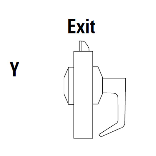 9K30Y14KSTK618 Best 9K Series Exit Heavy Duty Cylindrical Lever Locks in Bright Nickel