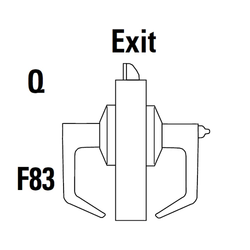 9K30Q15DSTK690 Best 9K Series Exit Heavy Duty Cylindrical Lever Locks with Contour Angle with Return Lever Design in Dark Bronze