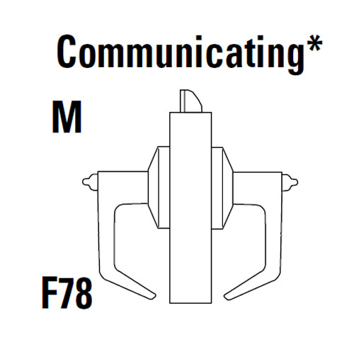 9K30M14KSTK612 Best 9K Series Communicating Heavy Duty Cylindrical Lever Locks in Satin Bronze