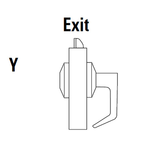 9K30Y14DS3611 Best 9K Series Exit Heavy Duty Cylindrical Lever Locks in Bright Bronze