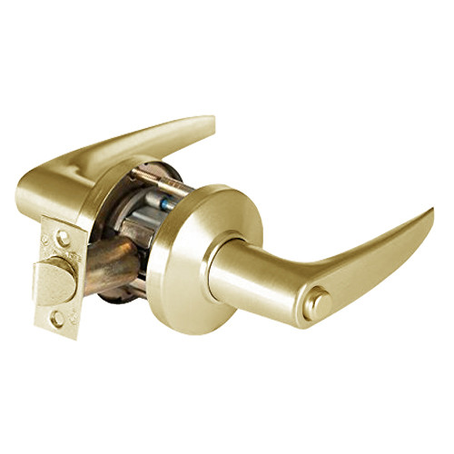 9K40L16CS3606 Best 9K Series Privacy Heavy Duty Cylindrical Lever Locks with Curved Without Return Lever Design in Satin Brass