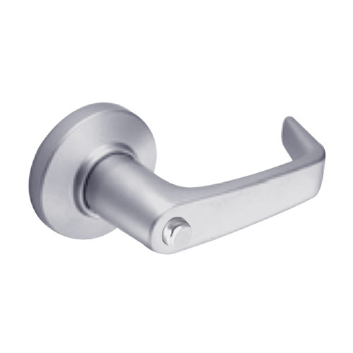 9K40L15CSTK626 Best 9K Series Privacy Heavy Duty Cylindrical Lever Locks with Contour Angle with Return Lever Design in Satin Chrome