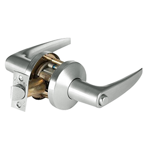 9K40LL16KSTK618 Best 9K Series Hospital Privacy Heavy Duty Cylindrical Lever Locks with Curved Without Return Lever Design in Bright Nickel