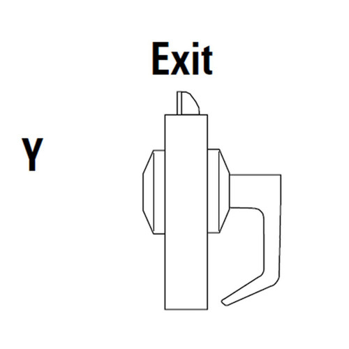 9K50Y14KS3611 Best 9K Series Exit Heavy Duty Cylindrical Lever Locks in Bright Bronze