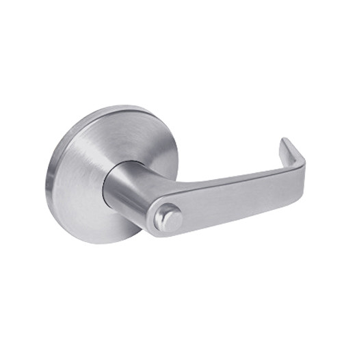 9K50L15LSTK626 Best 9K Series Privacy Heavy Duty Cylindrical Lever Locks with Contour Angle with Return Lever Design in Satin Chrome