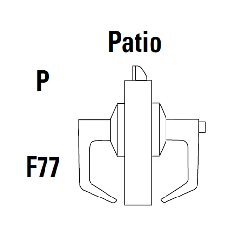 9K50P15CSTK625 Best 9K Series Patio Heavy Duty Cylindrical Lever Locks with Contour Angle with Return Lever Design in Bright Chrome
