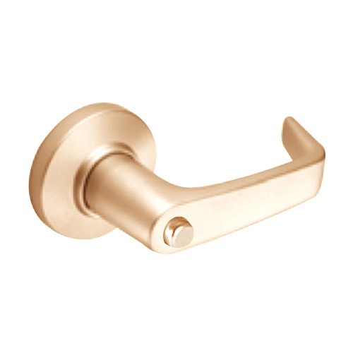 9K50LL15CSTK611 Best 9K Series Hospital Privacy Heavy Duty Cylindrical Lever Locks with Contour Angle with Return Lever Design in Bright Bronze