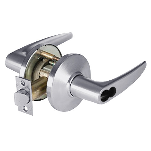 9K37S16DS3626 Best 9K Series Communicating Cylindrical Lever Locks with Curved without Return Lever Design Accept 7 Pin Best Core in Satin Chrome