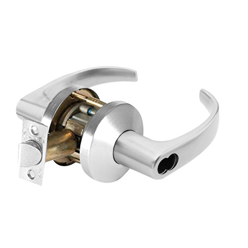9K47C14KS3625 Best 9K Series Corridor Cylindrical Lever Locks with Curved with Return Lever Design Accept 7 Pin Best Core in Bright Chrome