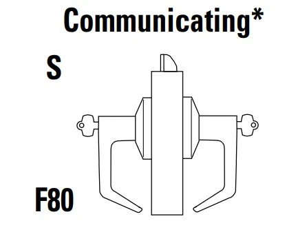 9K57S16LS3612 Best 9K Series Communicating Cylindrical Lever Locks with Curved without Return Lever Design Accept 7 Pin Best Core in Satin Bronze