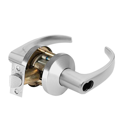 9K57C14KSTK626 Best 9K Series Corridor Cylindrical Lever Locks with Curved with Return Lever Design Accept 7 Pin Best Core in Satin Chrome