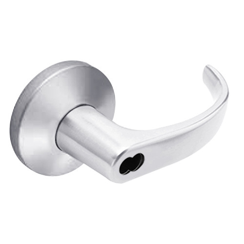 9K37A14KS3625 Best 9K Series Dormitory or Storeroom Cylindrical Lever Locks with Curved with Return Lever Design Accept 7 Pin Best Core in Bright Chrome