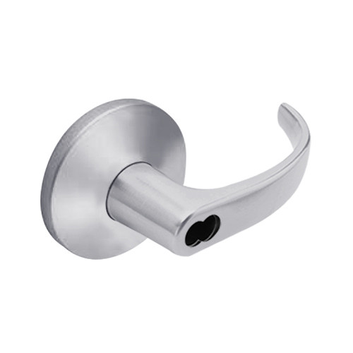 9K37A14LSTK626 Best 9K Series Dormitory or Storeroom Cylindrical Lever Locks with Curved with Return Lever Design Accept 7 Pin Best Core in Satin Chrome