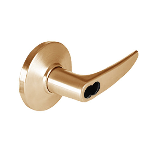 9K37A16DS3612 Best 9K Series Dormitory or Storeroom Cylindrical Lever Locks with Curved without Return Lever Design Accept 7 Pin Best Core in Satin Bronze