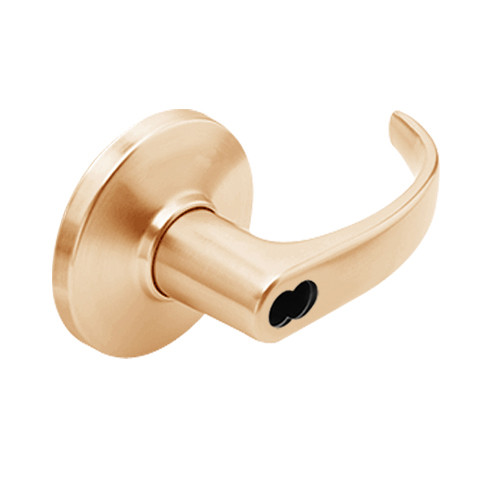 9K37DZ14DSTK612 Best 9K Series Closet or Storeroom Cylindrical Lever Locks with Curved with Return Lever Design Accept 7 Pin Best Core in Satin Bronze