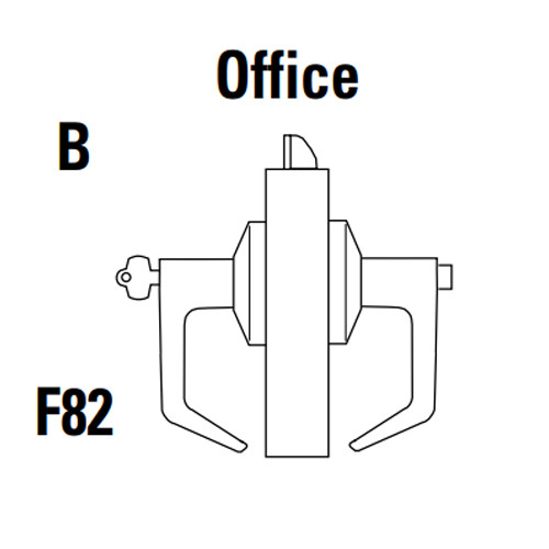 9K37EA16CS3613 Best 9K Series Entrance or Office Cylindrical Lever Locks with Curved without Return Lever Design Accept 7 Pin Best Core in Oil Rubbed Bronze