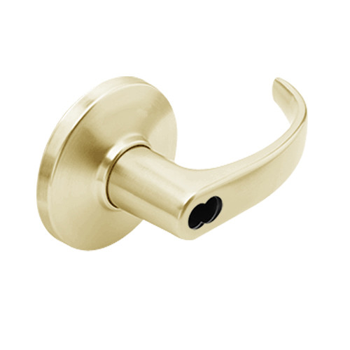 9K37RZ14DSTK606 Best 9K Series Closet or Storeroom Cylindrical Lever Locks with Curved with Return Lever Design Accept 7 Pin Best Core in Satin Brass