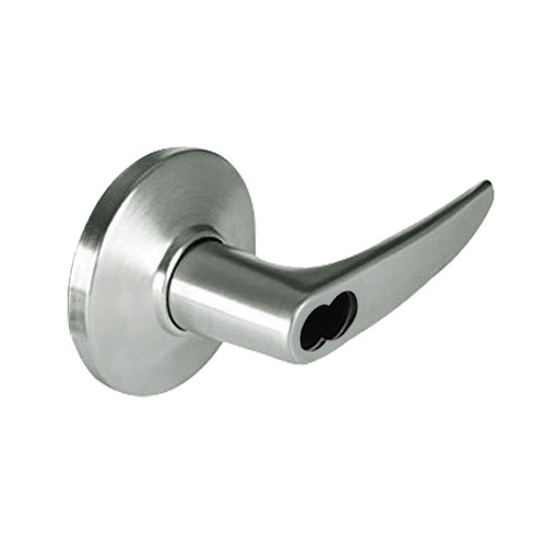 9K37XR16DSTK619 Best 9K Series Special Function Cylindrical Lever Locks with Curved without Return Lever Design Accept 7 Pin Best Core in Satin Nickel