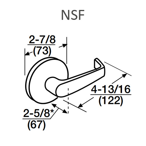 ML2010-NSF-613-M31 Corbin Russwin ML2000 Series Mortise Passage Trim Pack with Newport Lever in Oil Rubbed Bronze