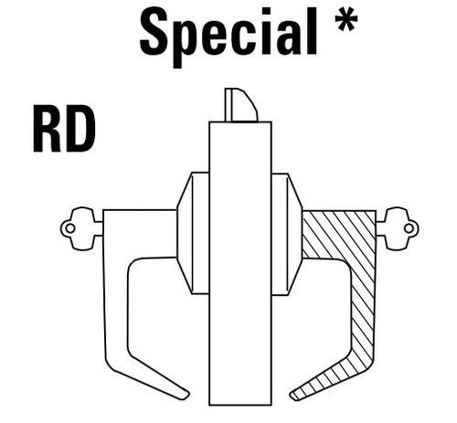 9K37RD16DSTK611 Best 9K Series Special Function Cylindrical Lever Locks with Curved without Return Lever Design Accept 7 Pin Best Core in Bright Bronze