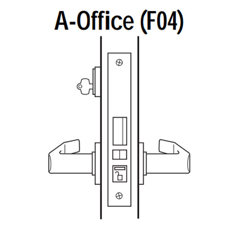 45H7A3R630 Best 40H Series Office Heavy Duty Mortise Lever Lock with Solid Tube Return Style in Satin Stainless Steel