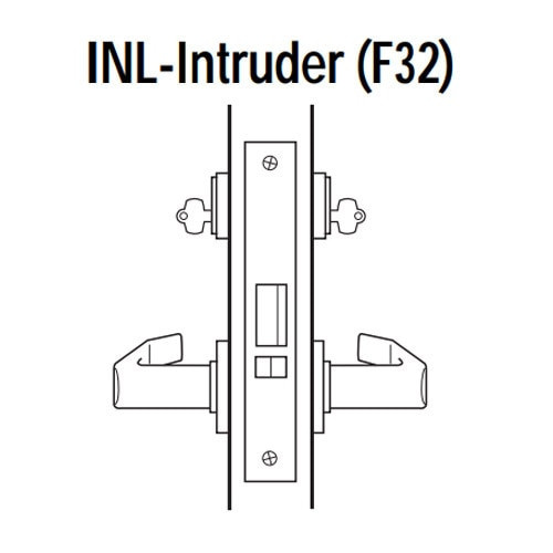 45H7INL3R613 Best 40H Series Intruder without Deadbolt Heavy Duty Mortise Lever Lock with Solid Tube Return Style in Oil Rubbed Bronze