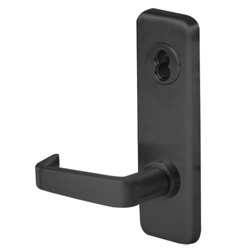 45H7BW15J622 Best 40H Series Entrance with Deadbolt Heavy Duty Mortise Lever Lock with Contour with Angle Return Style in Black