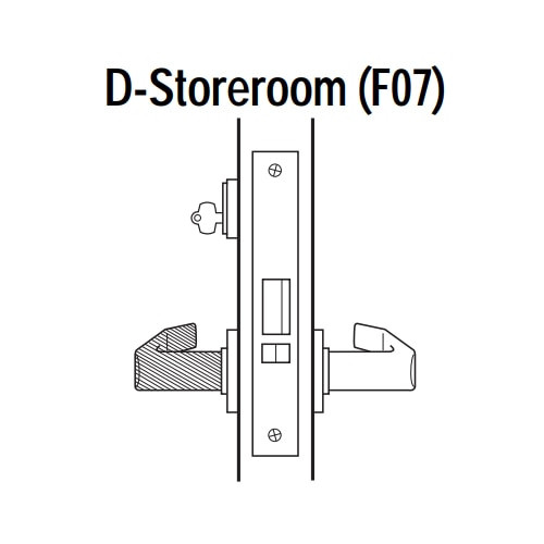 45H7D12J613 Best 40H Series Storeroom Heavy Duty Mortise Lever Lock with Solid Tube with No Return in Oil Rubbed Bronze