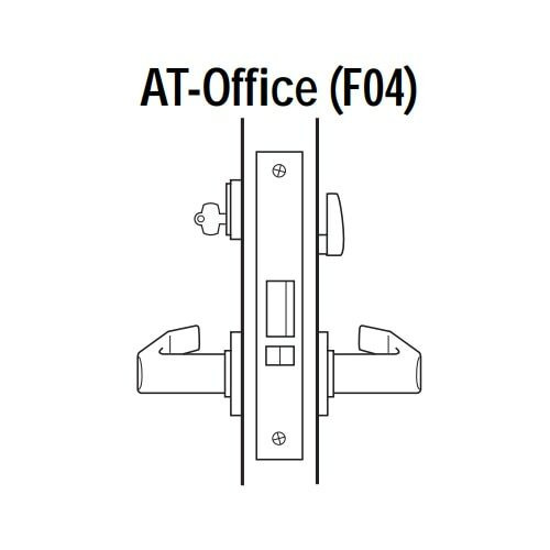 45H7AT17RJ618 Best 40H Series Office Heavy Duty Mortise Lever Lock with Gull Wing RH in Bright Nickel