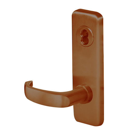 45H7HJ14J690 Best 40H Series Hotel with Deadbolt Heavy Duty Mortise Lever Lock with Curved with Return Style in Dark Bronze