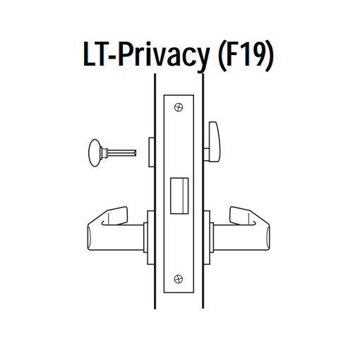 45H0LT16R625 Best 40H Series Privacy Heavy Duty Mortise Lever Lock with Curved with No Return in Bright Chrome