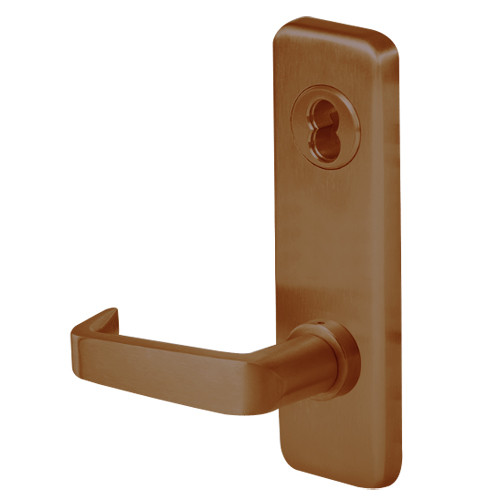 45H0L15J690 Best 40H Series Privacy with Deadbolt Heavy Duty Mortise Lever Lock with Contour with Angle Return Style in Dark Bronze