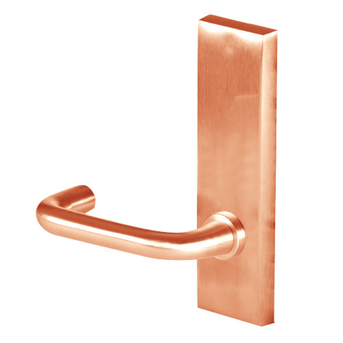 45H0L3M611 Best 40H Series Privacy with Deadbolt Heavy Duty Mortise Lever Lock with Solid Tube Return Style in Bright Bronze