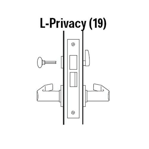 45H0L17LM613 Best 40H Series Privacy with Deadbolt Heavy Duty Mortise Lever Lock with Gull Wing LH in Oil Rubbed Bronze