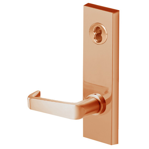 45H7A15M611 Best 40H Series Office Heavy Duty Mortise Lever Lock with Contour with Angle Return Style in Bright Bronze