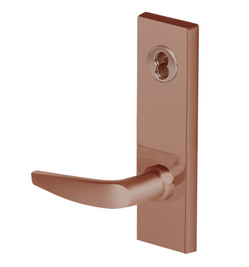 45H7AB16M690 Best 40H Series Office with Deadbolt Heavy Duty Mortise Lever Lock with Curved with No Return in Dark Bronze