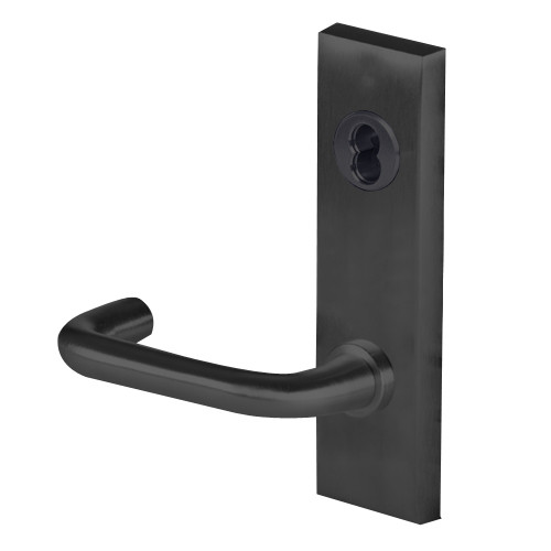 45H7T3M622 Best 40H Series Dormitory with Deadbolt Heavy Duty Mortise Lever Lock with Solid Tube Return Style in Black