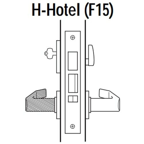 45H7H16M611 Best 40H Series Hotel with Deadbolt Heavy Duty Mortise Lever Lock with Curved with No Return in Bright Bronze