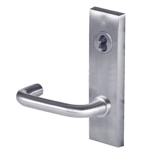 45H7INL3M626 Best 40H Series Intruder without Deadbolt Heavy Duty Mortise Lever Lock with Solid Tube Return Style in Satin Chrome