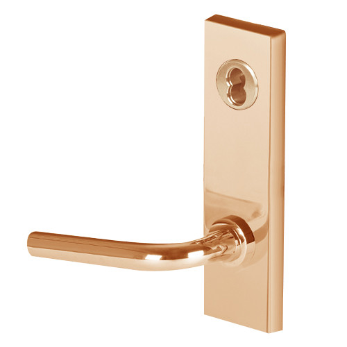 45H7CHB12M612 Best 40H Series Holdback without Deadbolt Heavy Duty Mortise Lever Lock with Solid Tube with No Return in Satin Bronze