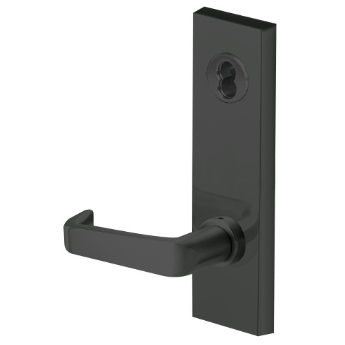 45H7IND15M622 Best 40H Series Intruder with Deadbolt Heavy Duty Mortise Lever Lock with Contour with Angle Return Style in Black