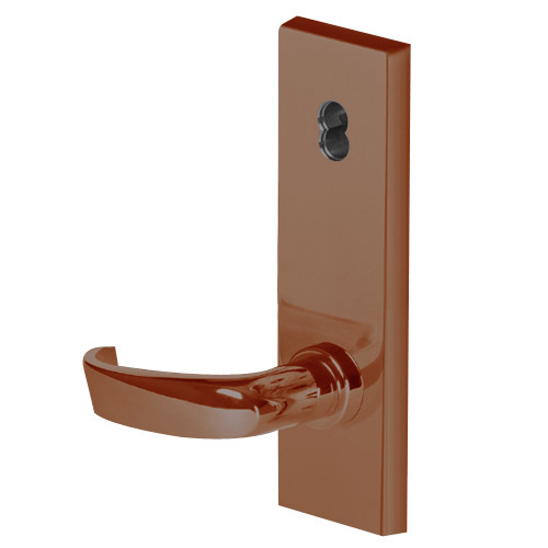 45H7T14N690 Best 40H Series Dormitory with Deadbolt Heavy Duty Mortise Lever Lock with Curved with Return Style in Dark Bronze