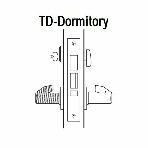 45H7TD14N612 Best 40H Series Dormitory with Deadbolt Heavy Duty Mortise Lever Lock with Curved with Return Style in Satin Bronze