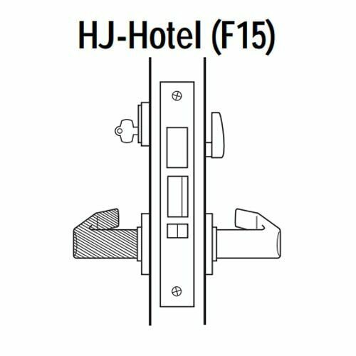 45H7HJ17LN605 Best 40H Series Hotel with Deadbolt Heavy Duty Mortise Lever Lock with Gull Wing LH in Bright Brass