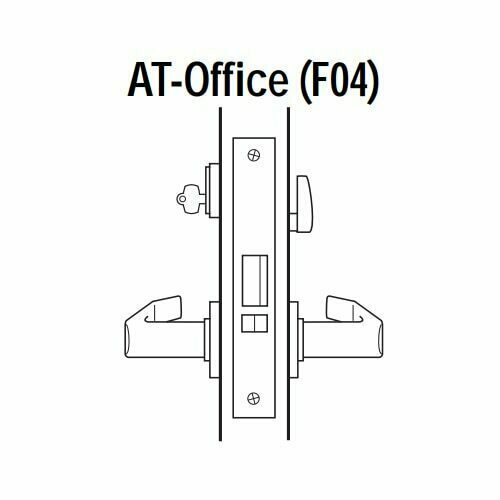 45H7AT14N605 Best 40H Series Office Heavy Duty Mortise Lever Lock with Curved with Return Style in Bright Brass