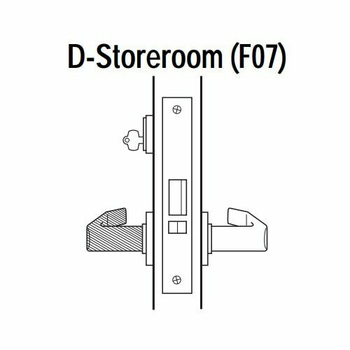 45H7D3N626 Best 40H Series Storeroom Heavy Duty Mortise Lever Lock with Solid Tube Return Style in Satin Chrome